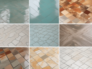 A variety of epoxy floor textures