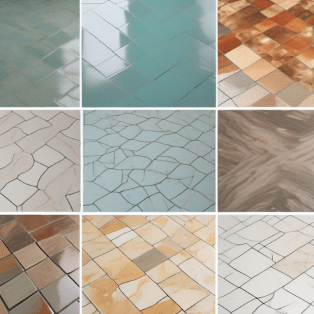 A variety of epoxy floor textures